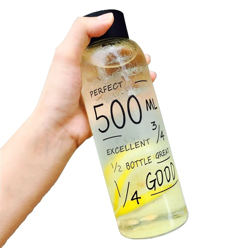 Стеклянная бутылка для воды бега Botellas De Plastico Para Jugo Толстая термостойкая