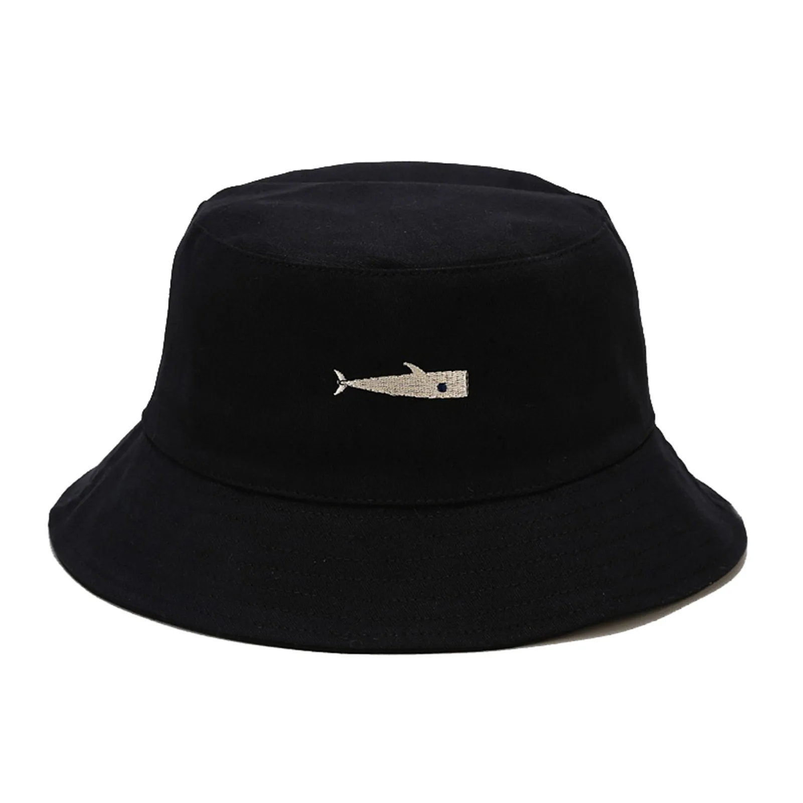 

Men Women Cotton Summer Sunscreen Cap Simple Fish Embroidery Outdoor Hunting Fisherman Hat Travel Hiking Beach Hunting Hats