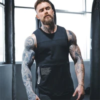 2021 men zipper sleeveless vest summer breathable quick drying male tight gym clothes bodybuilding undershirt fitness tank tops