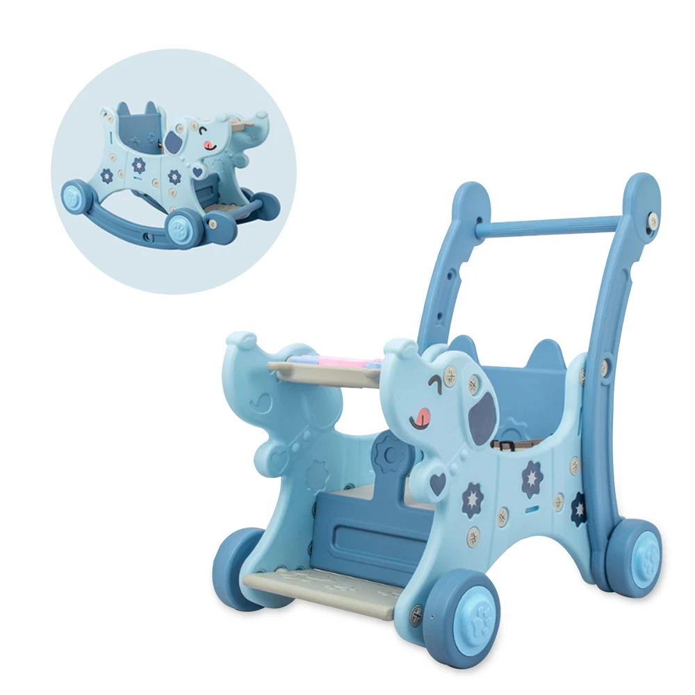 2 In 1 Rocking Horse Chair Turntable Cart Trolley Ride On Toys Baby Carriage Kids Indoor Outdoor Children Gift | Игрушки и хобби