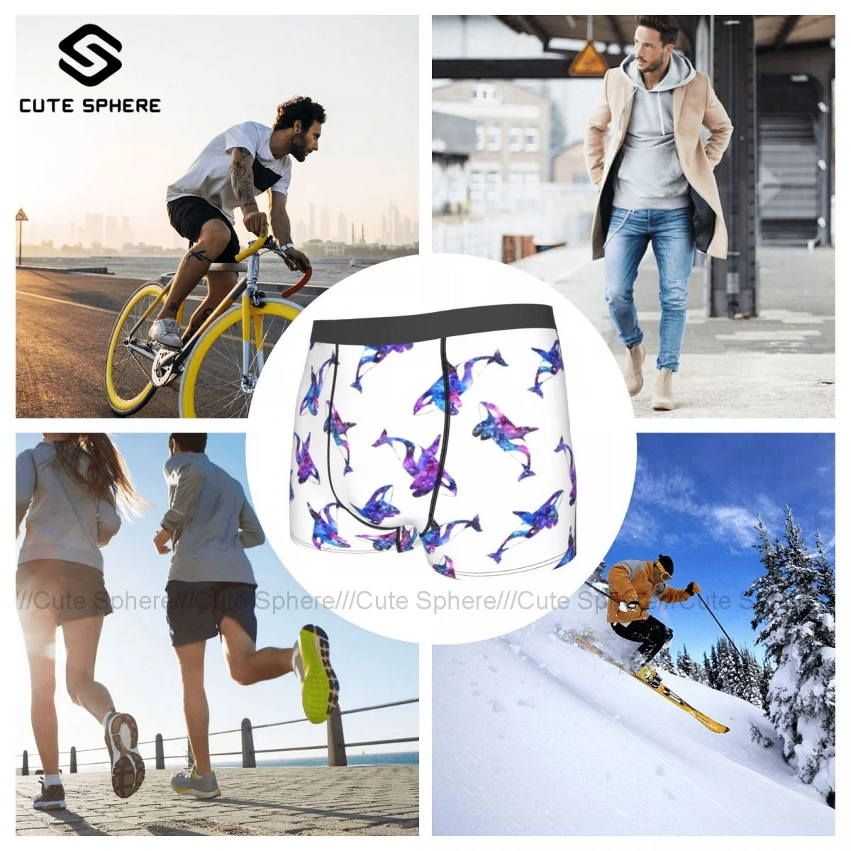 

Sky Underwear Trenky Polyester Breathable Trunk Men Pouch Custom Boxer Brief