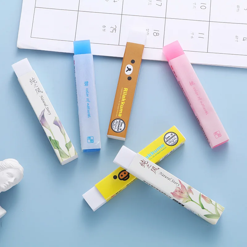 

40 шт./лот Kawaii ластик с мультяшными животными для письма рисования резиновый ластик карандаш канцелярские принадлежности для детей Подарки ...