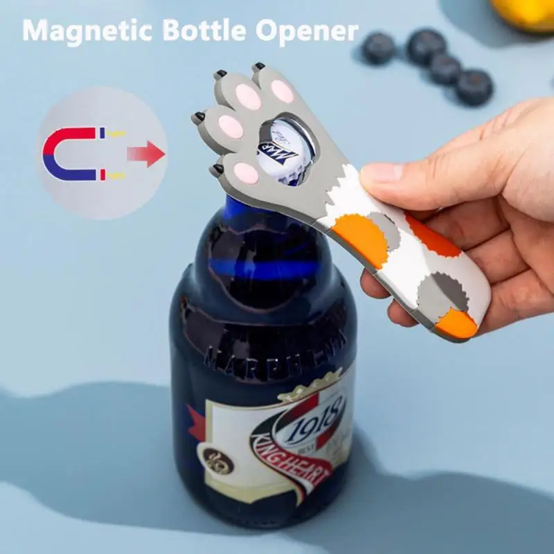 

Магнитная открывалка для пива, холодильника, открывалка для бутылок, симпатичный штопор в виде кошачьей лапы, аксессуары для бара, питья, ку...