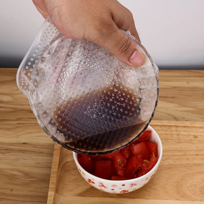 Многоразовая силиконовая обертка эластичная крышка для сохранения свежести