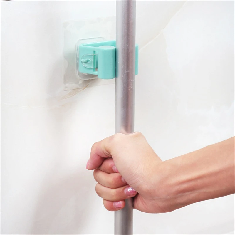 

1pcs Suction Cup Wall Mop Hook Hanging Rack Powerful Traceless Broom Shelf Mop Clamp Stand Bathroom Tool