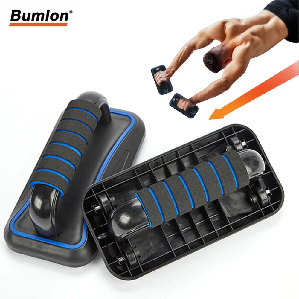 

2 in 1 Push Up Bar Ab Roller Abdominal Roller 4 Wheels Core Strength Training Abs Workout Home Gym Fitness Equipment RL64-0103