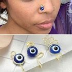 1 шт. спиральные манжеты для сглаза из нержавеющей стали для девушек без пирсинга кольца для носа Поддельные кольца для носа могут быть серьги-зажимы