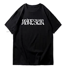 Мужская хлопковая футболка Maneskin, повседневная, летняя, черная, в стиле Харадзюку