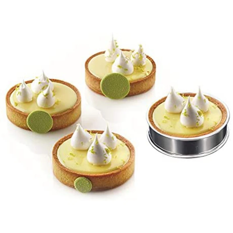 DIY Baking Cake Tools Stainless Steel Double Rolled Rings English Muffin Tart Ring Pie Circle Tarlet Mo | Дом и сад