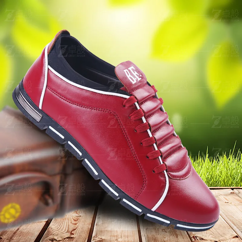 Мужские классические деловые туфли коричневые в английском стиле для отдыха и