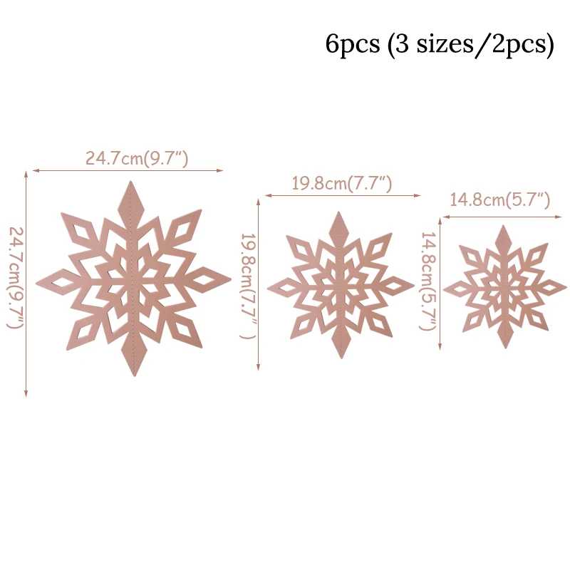 6pcs Snowflake 4/30 шт. белый Пластик поддельные Снежинка Подвески для рождественской вечеринки Подвески год Рождественская елка украшения вечерние украшения для носа - Цвет: 6pcs Snowflake