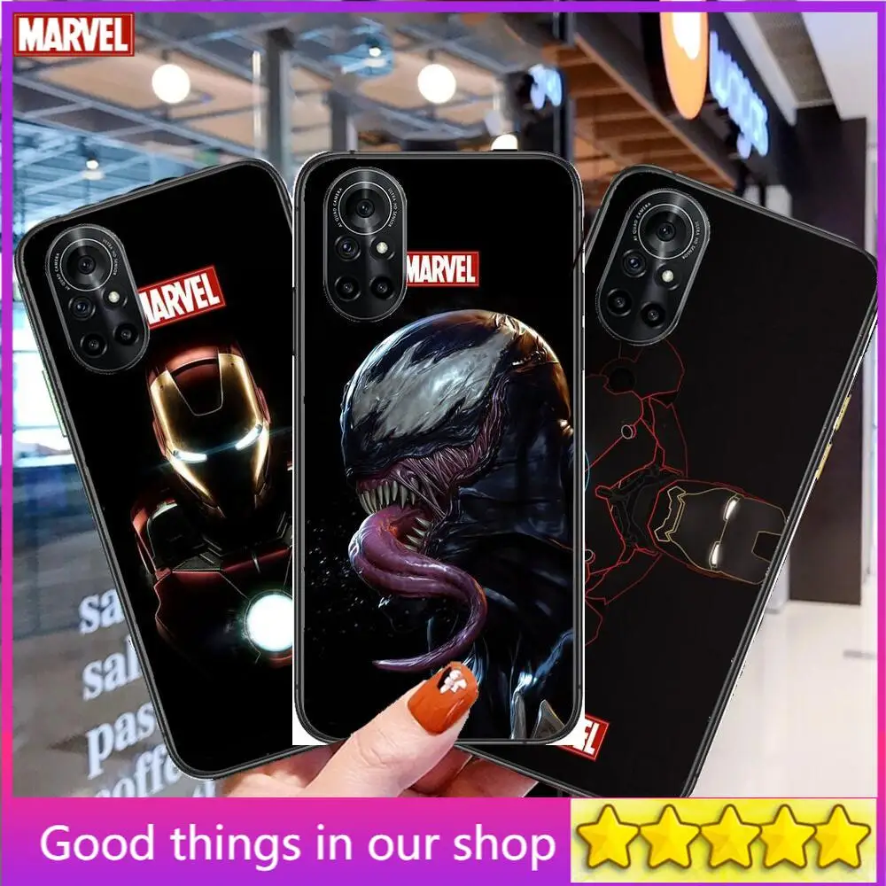 

Marvel Iron Man Clear Phone Case For Huawei Honor 20 10 9 8A 7 5T X Pro Lite 5G Black Etui Coque Hoesjes Comic Fash design