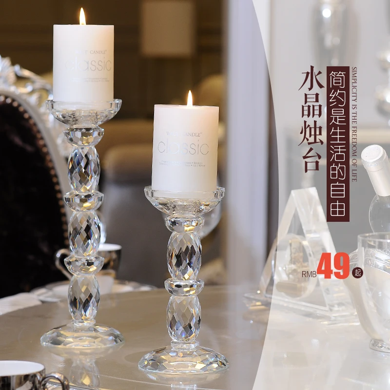 Подсвечник из хрустального стекла роскошный романтический ужин при свечах