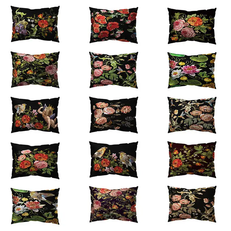 

Cushion cover 2019 New Decorative pillows Print Pillow Case Polyester Sofa Car Cushion Cover Home Decor 30 X 50cm Size 661DT10