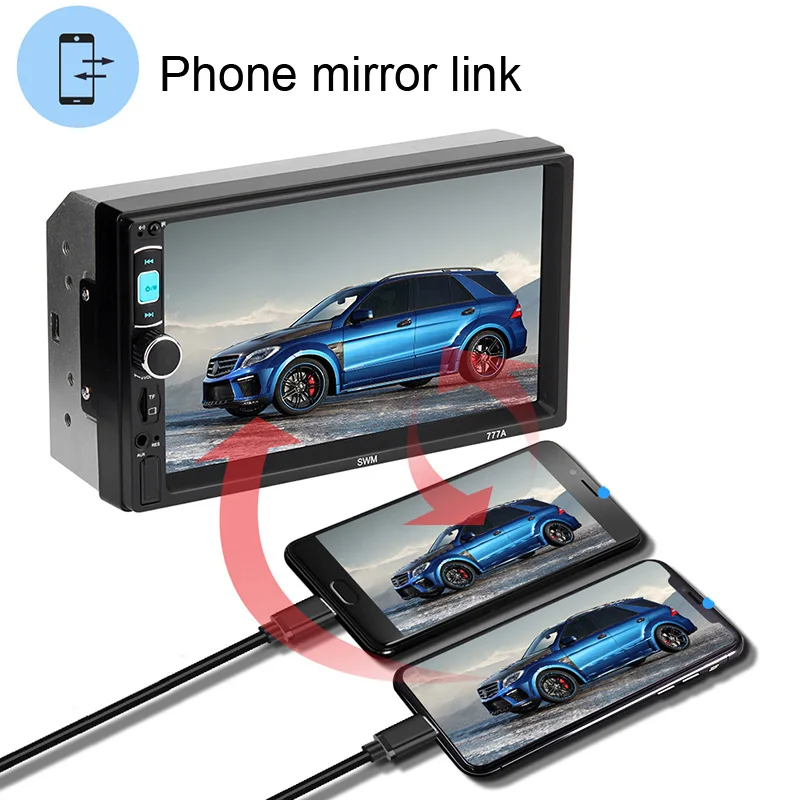 TOSPRA автомобильный мультимедийный плеер универсальный 2 HD Andriod gps Навигация стерео