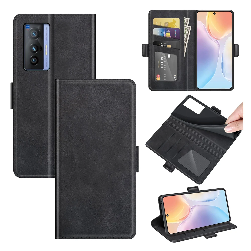 

Case For vivo X70 Leather Wallet Flip Cover Vintage Magnet Phone Case For vivo X70 Coque
