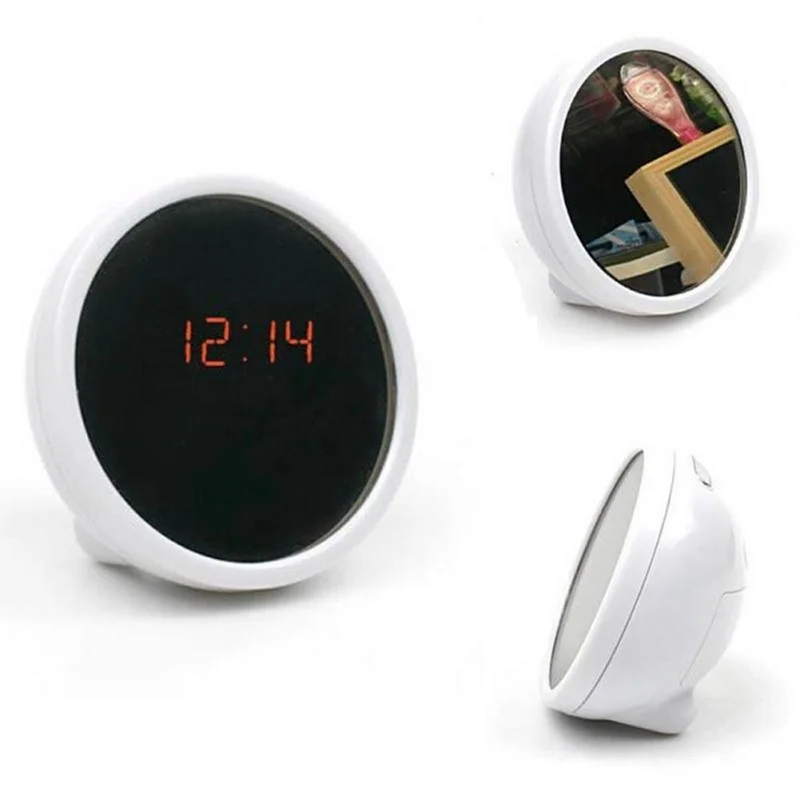 

Multi-function Digital Mirror Alarm LED Clock Desk Table Transparent Clocks with Speaker LED Display Desk Mirror Clock Xmas Gift