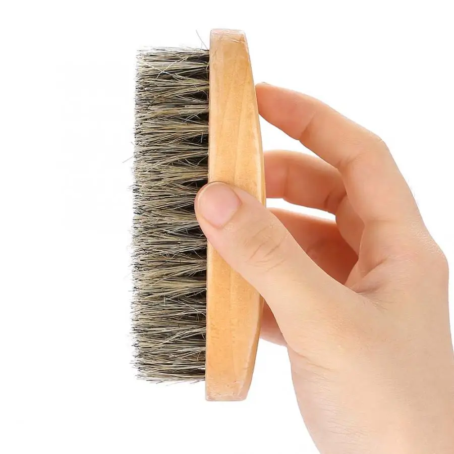 Мягкая щетина кабана деревянная щетка для бороды парикмахерский инструмент