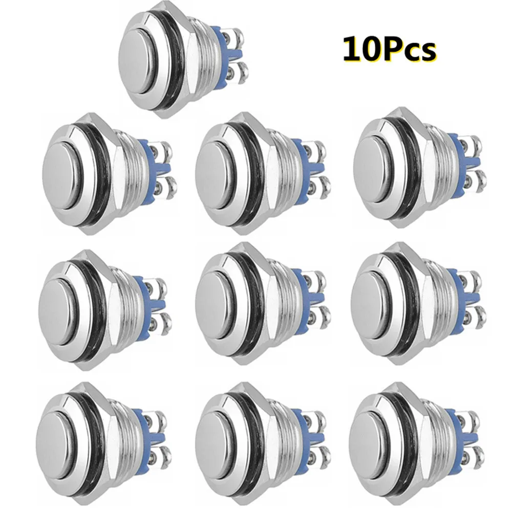 

1pc Button Switch 30 AMP BUTTON HORN METAL MOMENTARY SWITCH WATERPROOF