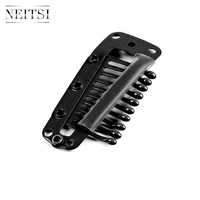 neitsi i shape clips stainless steel hair snap clips for feather clip in hair extensions wigs weft 2 3cm 50pcspack 5 colors