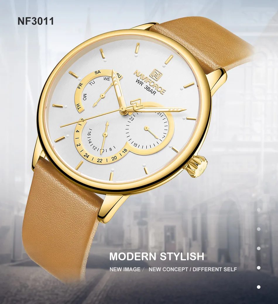 Часы мужские кварцевые в стиле милитари с кожаным ремешком | Наручные часы