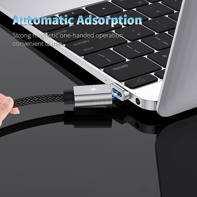 Магнитные USB кабели PMXBT кабель Type C на 5A для MacBook 100 Вт PD супербыстрая зарядка Шнур