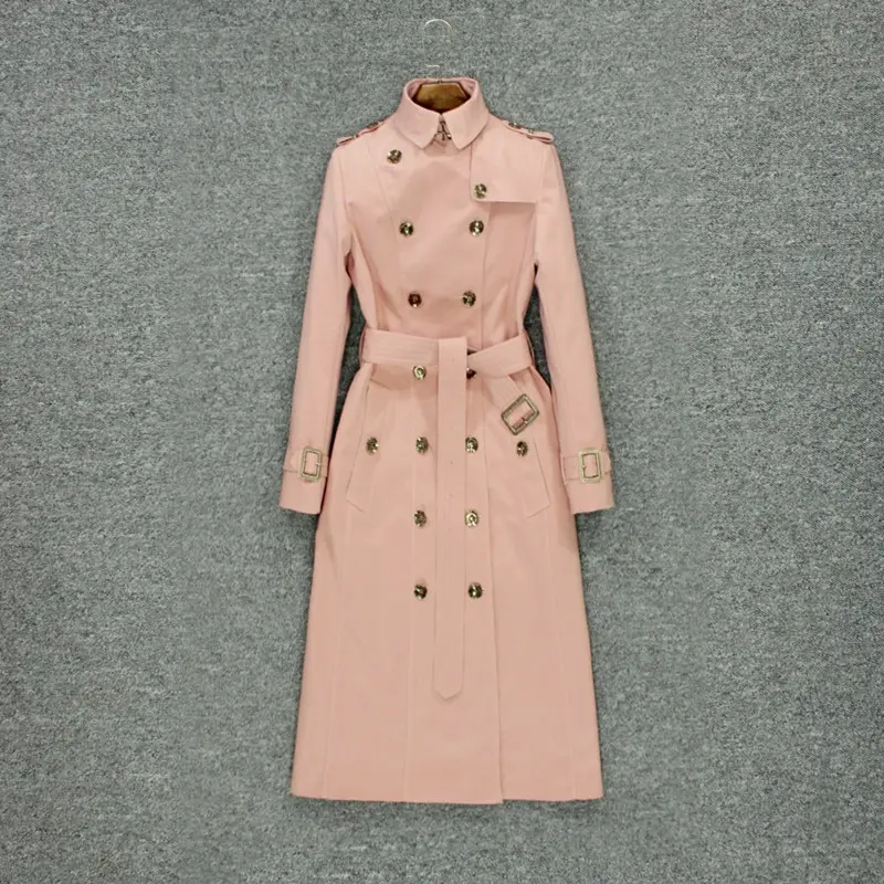 

Женское пальто с защитой от пыли, эксклюзивное пальто выше колена в британском стиле, осень 2021