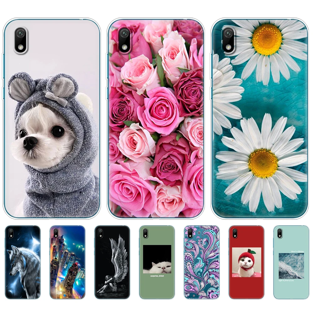 Чехол для Huawei y5 2019 силиконовый мягкий ТПУ чехол накладка на заднюю панель