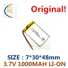 703048 литий-ионный полимерный аккумулятор 3,7 в, литиевая батарея 1000 мАч, перезаряжаемая батарея, заводская, устойчивая к высоким температурам