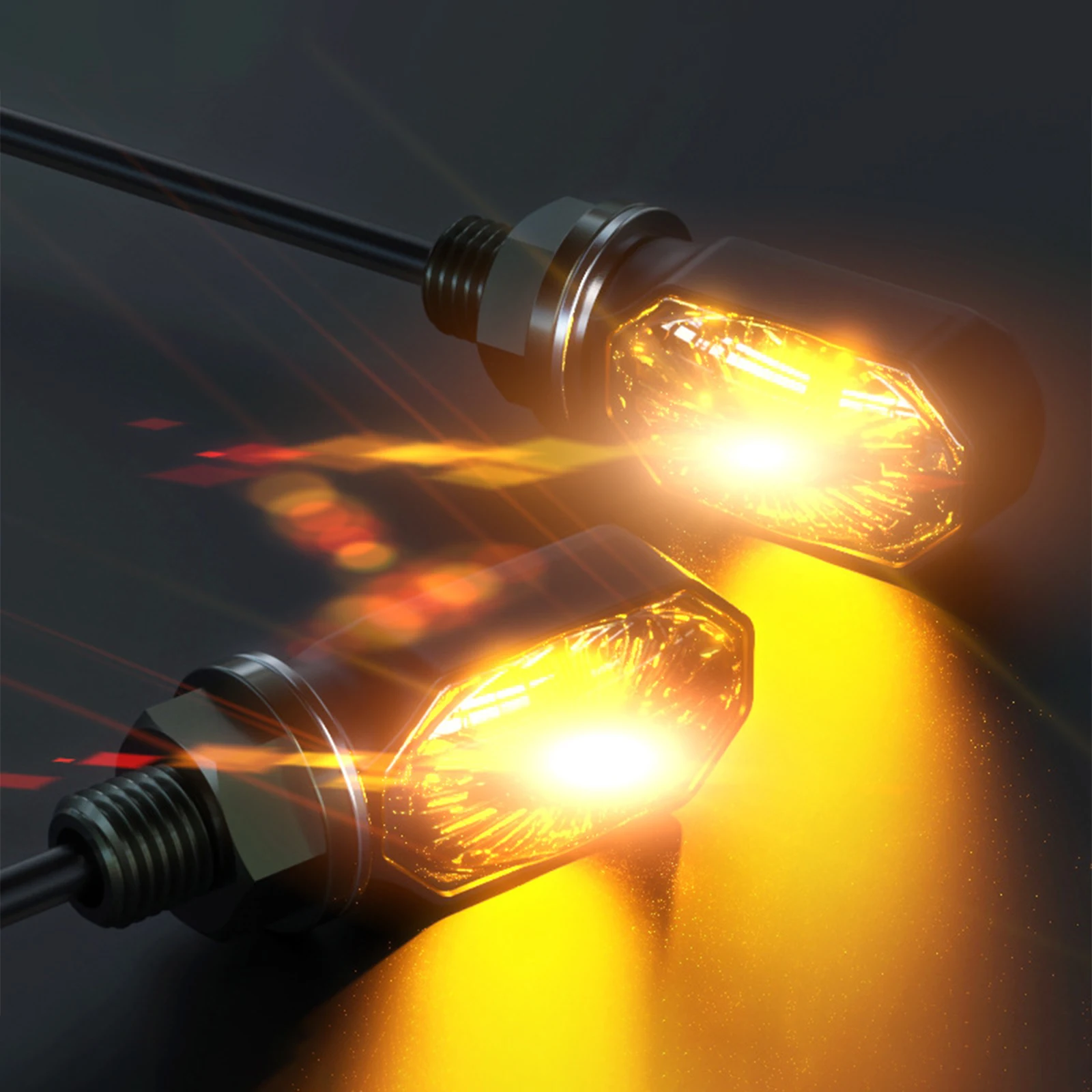 Универсальные мини-фонарики поворотников для мотоциклов аксессуары из пластика