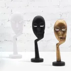 Статуэтка для лица, миниатюрные украшения, абстрактная фигурка из смолы, мини-фигурка, Современная Скульптура, книжный шкаф, Декор, подарок на день отца, H5