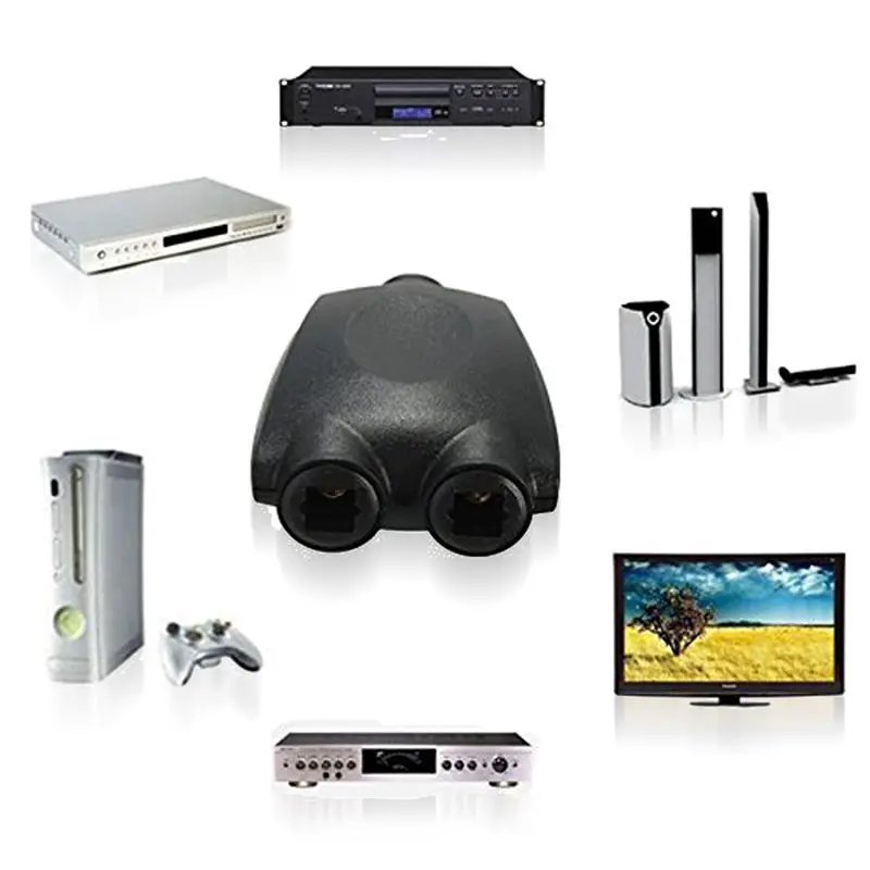 Кабель Оптический цифровой o сплиттер 2 Way адаптер волоконному оптическому