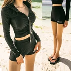 Купальник женский, на молнии, с длинным рукавом