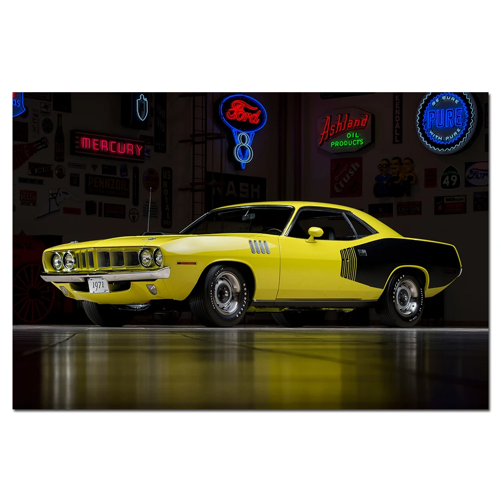 Классические постеры и принты Plymouth Hemi Barracuda 1971 года холст картина современная