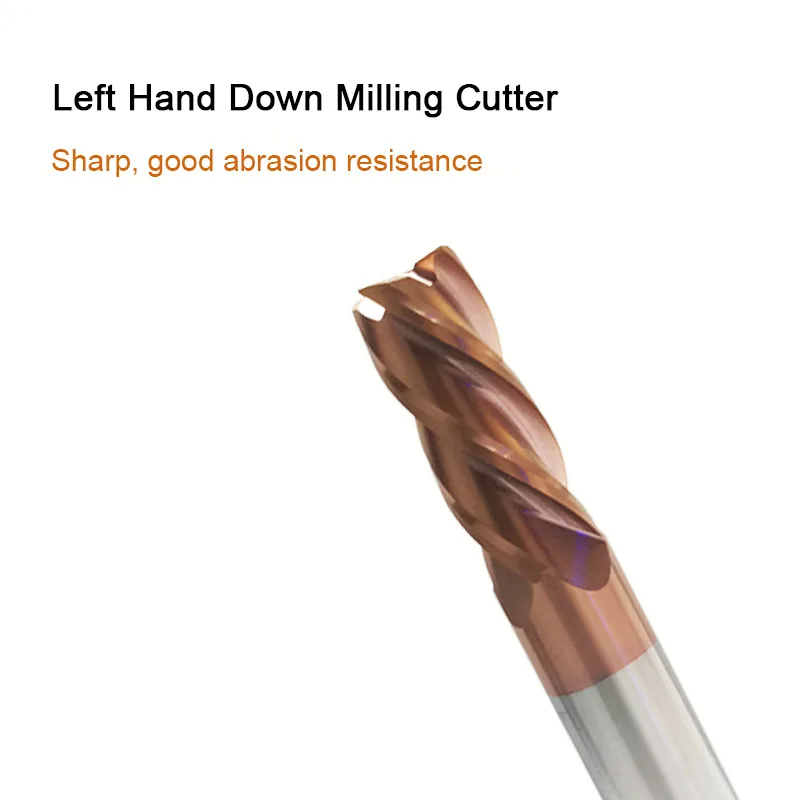 Фреза с 4 канавками 2 6 8 10 12 мм твердосплавная спиральная Концевая фреза левой