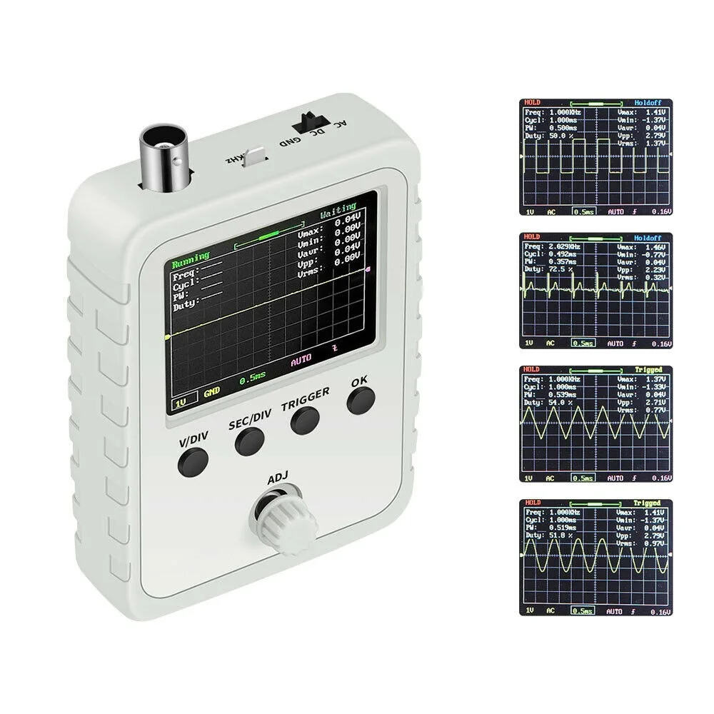 

2.4" TFT Digital Oscilloscope Kit with Power Supply BNC-Clip Cable Probe DS0150 (Assembled Finished Machine) VS DSO138
