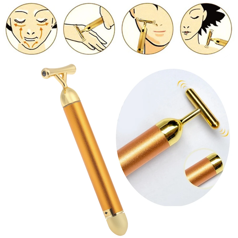 Вибрирующий массажный ролик для лица водонепроницаемый антивозрастной подтяжки