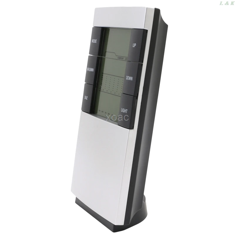 Комнатный цифровой гигрометр термометр измеритель температуры и влажности Часы