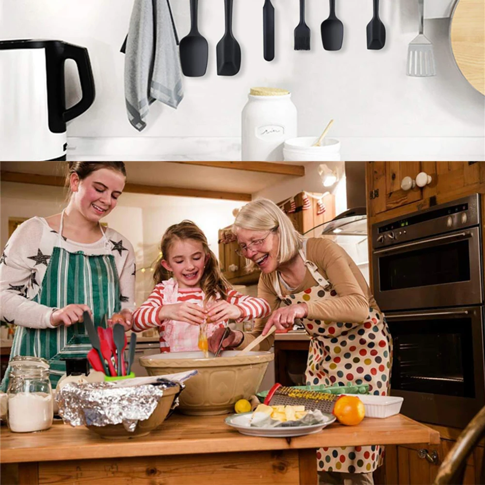 

6Pcs Silicone Spatula Set Baking Scraper Oil Butter Brush Non-Stick Food Grade Silicone Kitchen Tools Kits Kitchenware