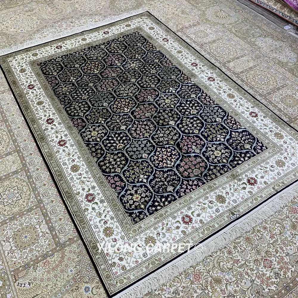 Yilong 4 5 'x 6 5' Тебриз шелковый ковер ручной работы изысканные китайские