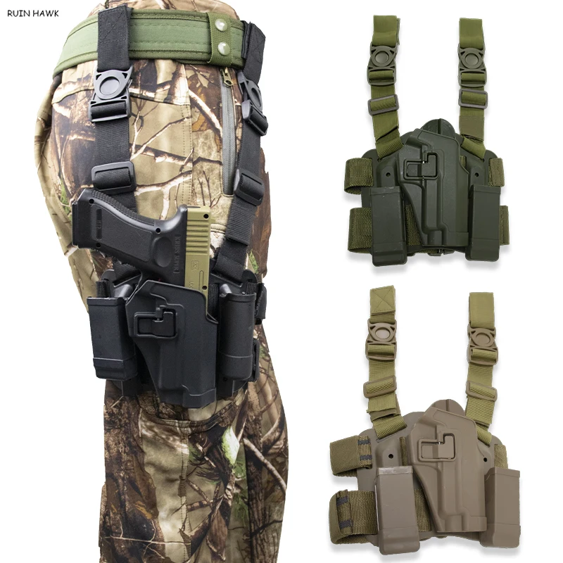 

Sig P226 Army Right Side Compact Hand Gun Belt Leg Holster Tactical Pistol Holster Hunting Pistol Gun Case Thigh Holster