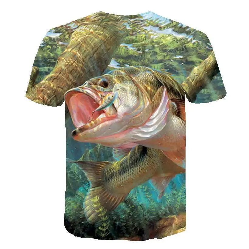 

2020 New Fish 3d Print Casual Fashion T -Shirt Europe And America Style Beauty 3d Trend Casual Elegant Tops