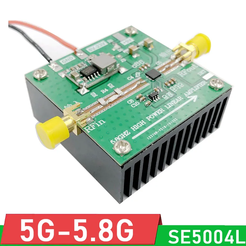 

DYKB SE5004L 5GHZ - 5.8Ghz 2W High Power Linear RF amplifier FPV image transmission signal FOR Ham Radio WIFI 5.2G