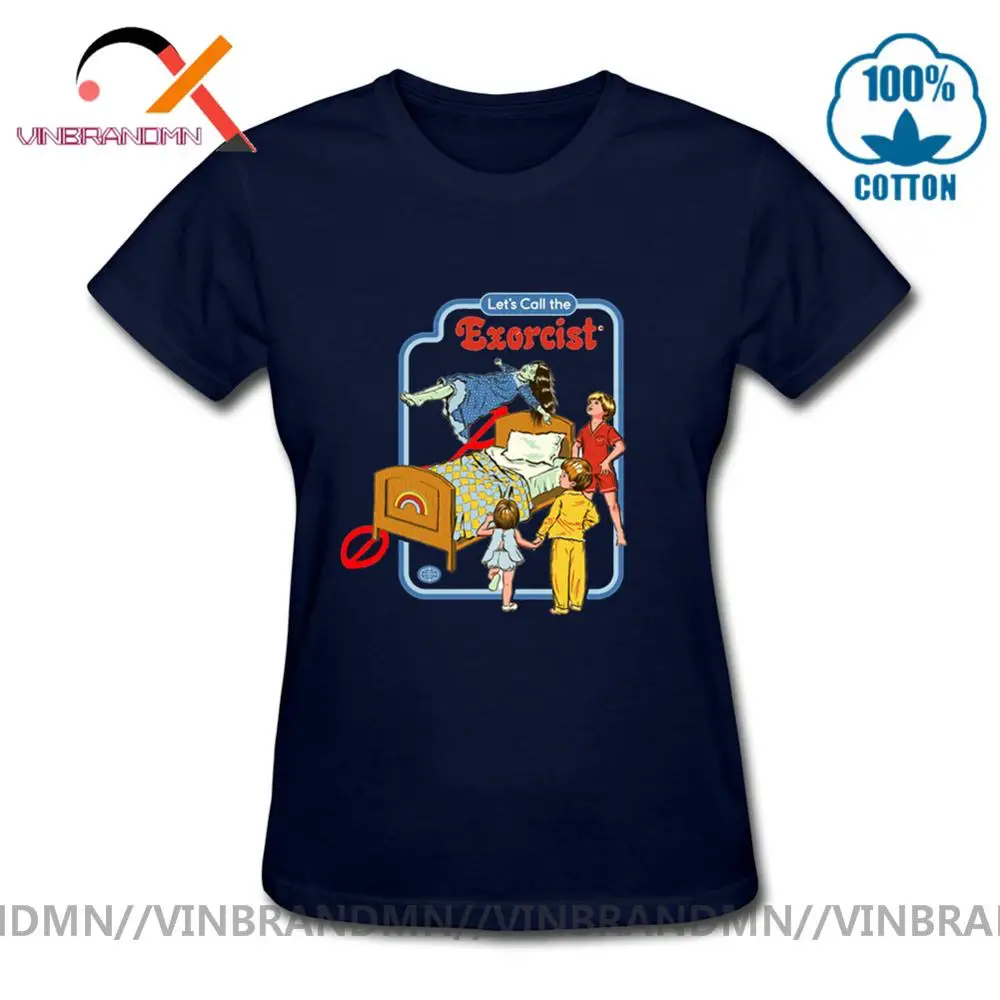 Новинка 2020 женская футболка с надписью Let's Call the Exorcist изображением ужасов и