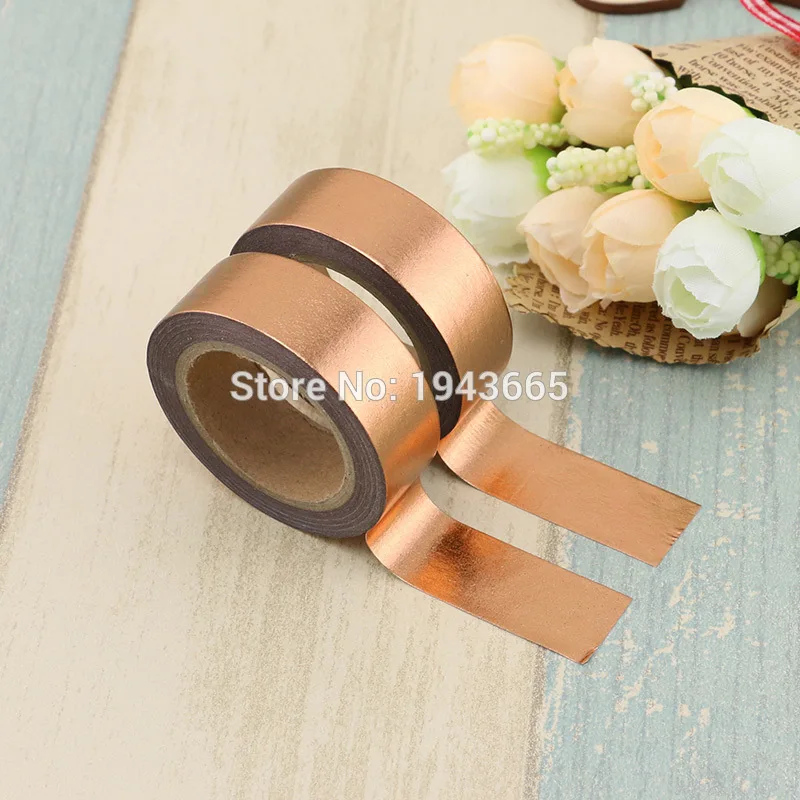 1 шт. DIY милые кавайные одноцветные фольгированные васи ленты милые клейкие ленты для украшения дома Скрапбукинг