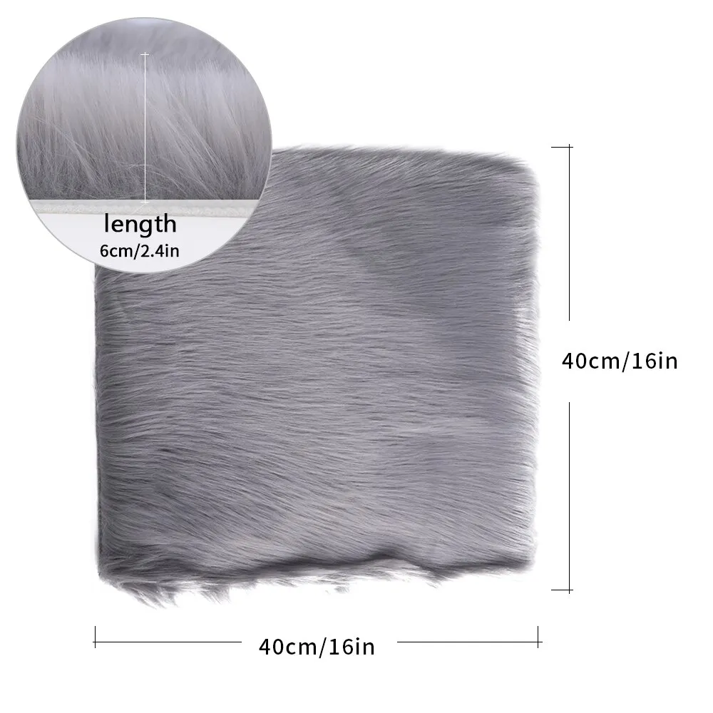 Hot Sale Faux Sheepskin Chair Cover MultiColors Warm Hairy Wool Carpet Seat Pad Long Skin Fur Plain Fluffy Area Rugs Washable | Дом и сад