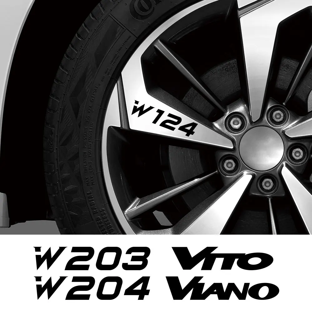 4PCS Car Wheel Rim Stickers For Mercedes Benz W124 W203 W204 CITAN SPRINTER VITO VIANO R V CLASS Auto Accessories Vinyl Decals - купить по