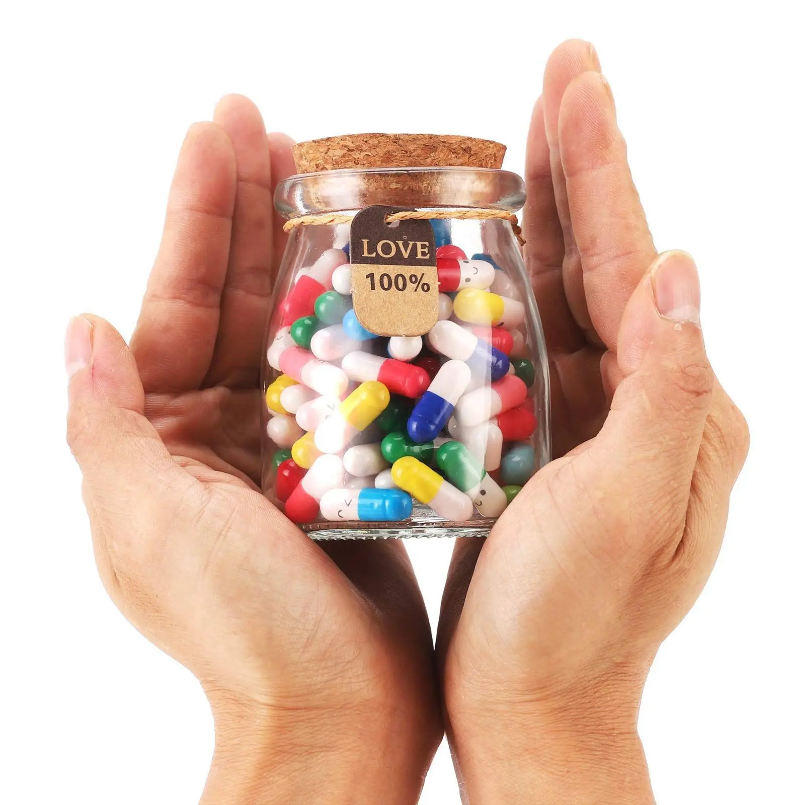 50 шт. капсульные буквы сообщение в бутылке стеклянная бутылка смешанных цветов