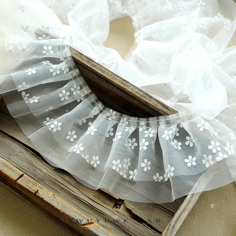 1 м 10 см Изысканная белая черная розовая сетчатая кружевная 3D лента эластичная