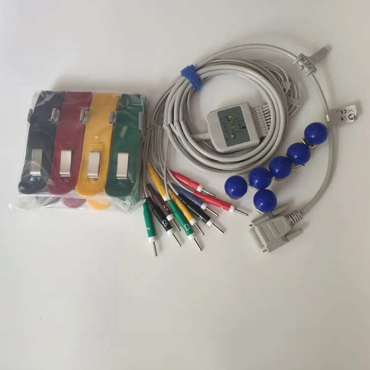 ЭКГ 12-lead wire cable всасывающий шаровой зажим зажимы для конечностей нагрудный шар